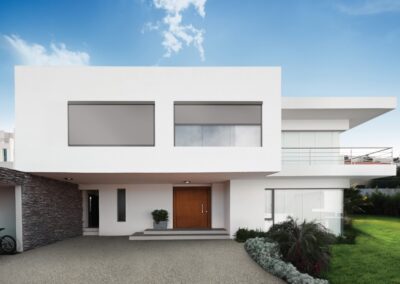 Zipscreen blinds by South Brisbane's leaders in blind installation, Crown Blinds on a modern dual storey home