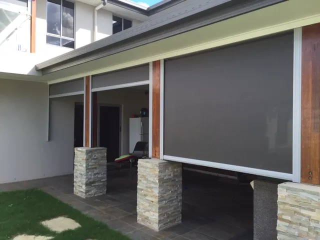 Heavy Duty Side Track - Rochedale Heavy duty side track awning in grey.